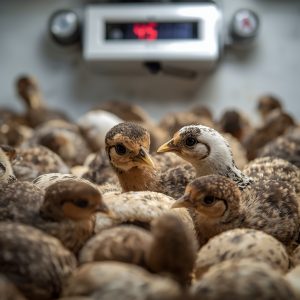 جوجه بلدرچین درامده از تخم